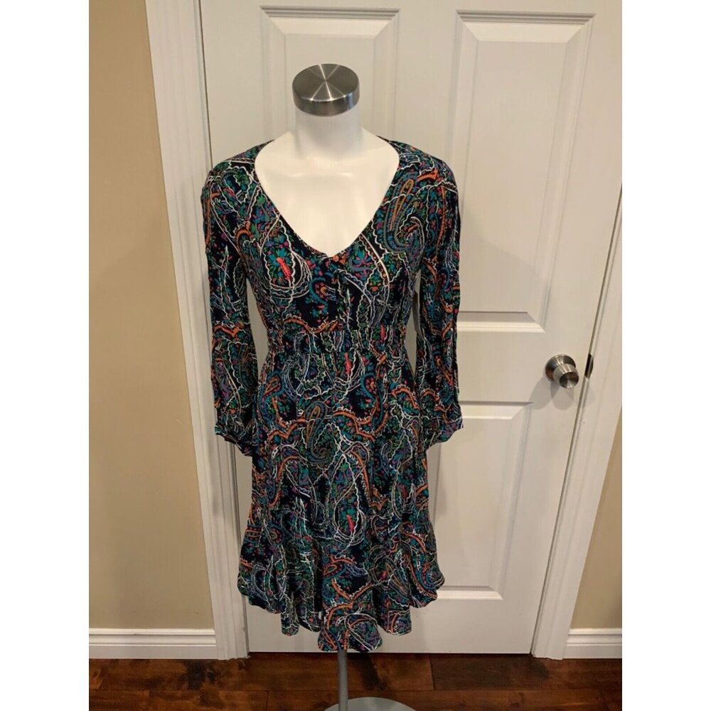Maeve Anthropologie Multicolor Floral W/ Flounce Skirt Dress, Size XS